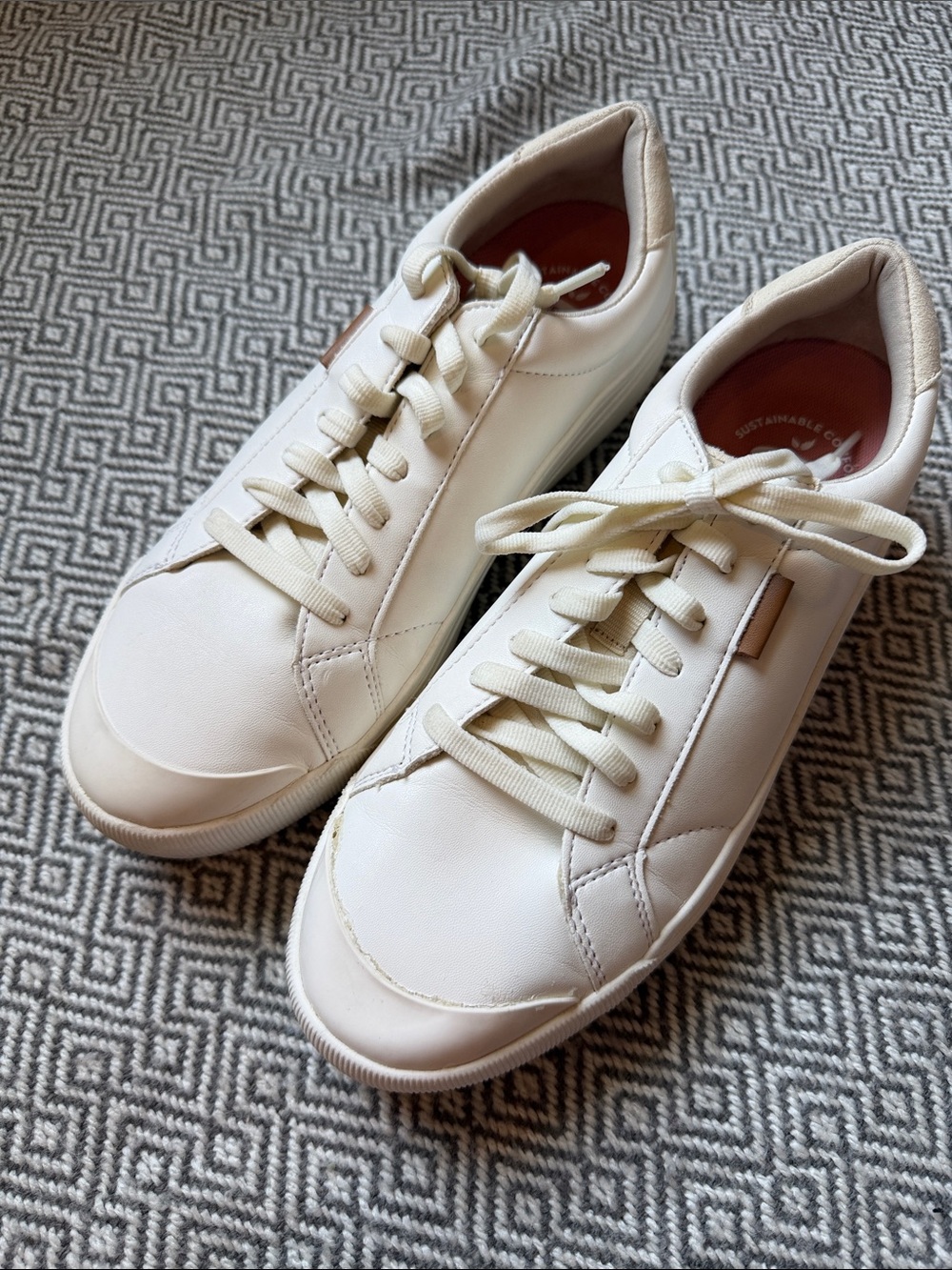 Dr Scholl’s Time off white  Low-Top Leather Sneakers